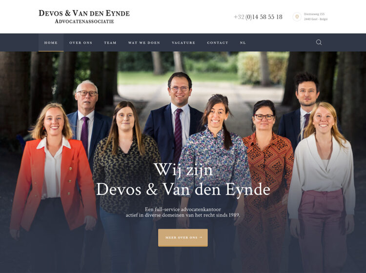 De Kunst van Websitecreatie: Advocatenkantoor Devos & Van den Eynde in Beeld